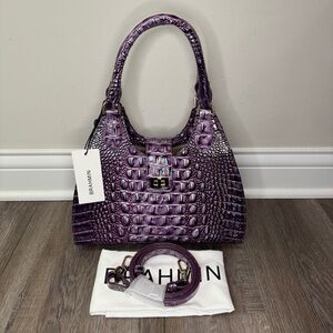 Brahmin Adrian Passion Purple Melbourne Crossbody Handbag